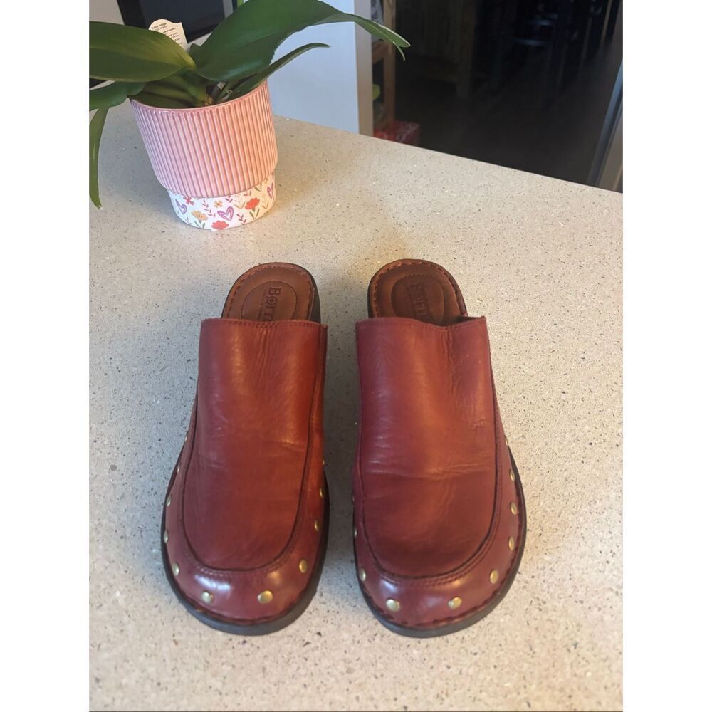 Born leather mules/clogs